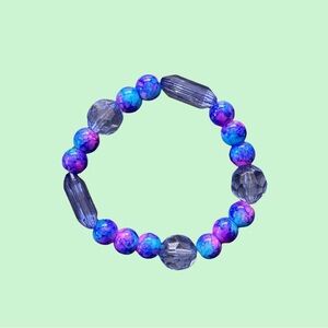 Red Purple/Blue Beaded Bracelet